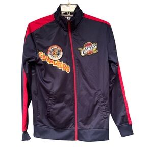 Cleveland Cavaliers NBA Official Merchandise Warmup Jacket Mens M Dark Blue Red